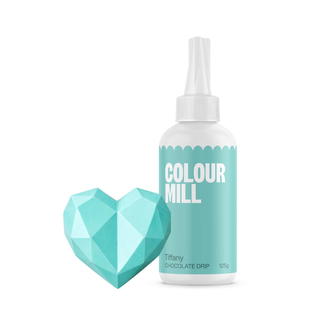 Colour Mill Chocolate Drip Easy-Melt Drizzle for Desserts, 125 Grams Tiffany