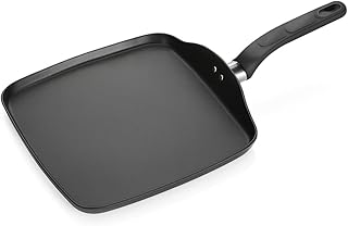 11 Inch Nonstick Griddle Pan – Easy Care Flat Cookware for Pancakes, Eggs, and Bacon – Durable Aluminum Cooking Surface, Dishwasher Safe, Even Heat Distribution