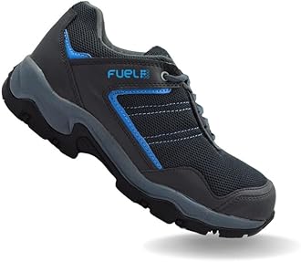 FUEL Wings Safety Shoes for Men with Industrial Steel Toe, Light Weight Construction Shoes, Anti Penetration, Non-Slip Lace Up Comfortable Footwear, (Sizes -6UK -11UK)