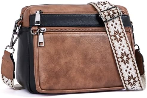 Crossbody Purses for Women Trendy,Vegan Leather Crossbody Bags,Cell Phone Camera Shoulder Handbags with Card Slots