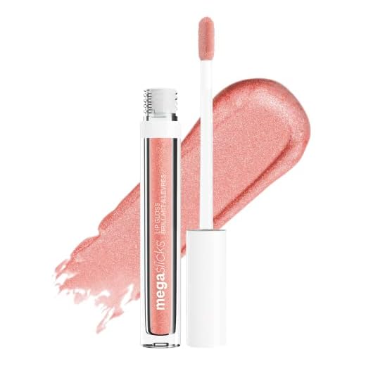 wet n wild MegaSlicks Lip Gloss, Ultra-Glossy, Vitamin-E Enriched, Ultra-Gloss High Shine Moisturizing, Cruelty-Free & Vegan - Cherish