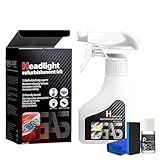 Automotive Headlamp Restoration Fluid Kit, 2025 New Automotive Headlamp Restoration Fluid Oxidized Kit, Multifunctional Car Polishing Cleanr for All Vehicle Types