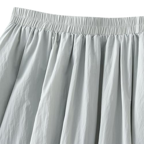 Y2K Maxi Bubble Skirts for Women Elastic High Waist A Line Pleated Skirt Ruffle Hem Puffy Long Skirt Summer Going Out2