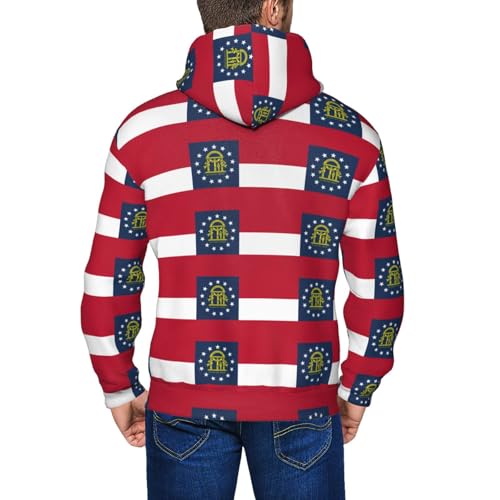 Sweat à capuche zippé à manches longues avec imprimé Géorgie - 3