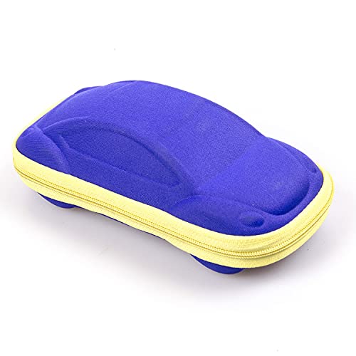 Ergonflow Pack Of 2 Candy Color Kids Cartoon Sunglasses Case Car Shaped Spectacle Zipper Hard Eyeglass Case Box, Colors May Vary #TOP5