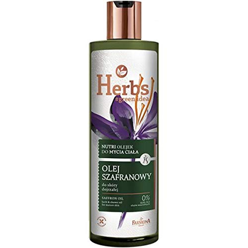 Farmona HERBS Saffron Bath & Shower Oil Gel For Mature Skin 0% SLS 400ml