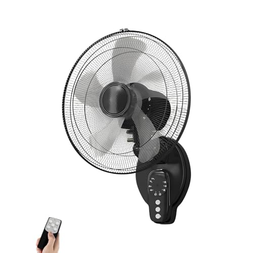 PQPQLI Ventilador De Pared para Exteriores, Ventilador Industrial De 3 Velocidades, 42/48/50 Ventiladores Oscilante con Mando A Distancia, Temporizador 7.5h, Silencioso(42cm/16in)
