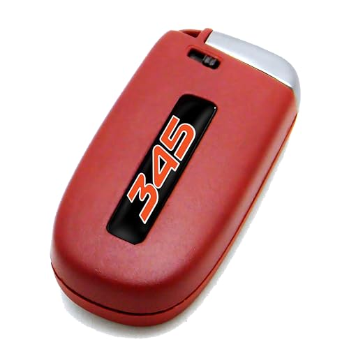 Image of TOOLEPIC for Dodge Challenger Charger Durango and Jeep Grand Cherokee Key fob Badges 2015-2024-Set of 2 - Finest Stickers Inlays Emblems Accessories for 345 Hemi, Ideal for Decals - Header Orange