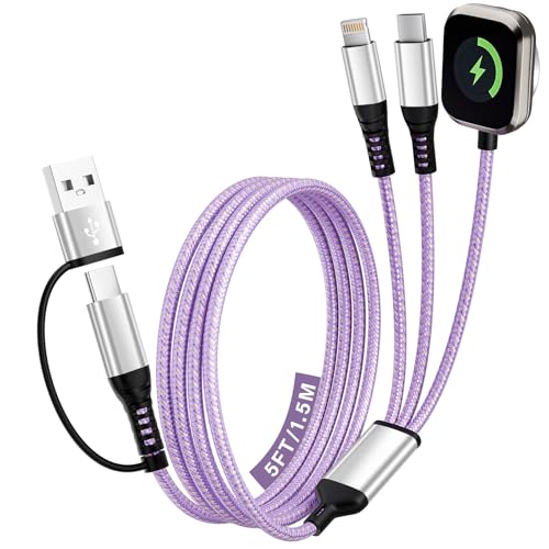 Travel Essentials 3 in 2 Multi Charging Cable Cord for iPhone Watch Charger