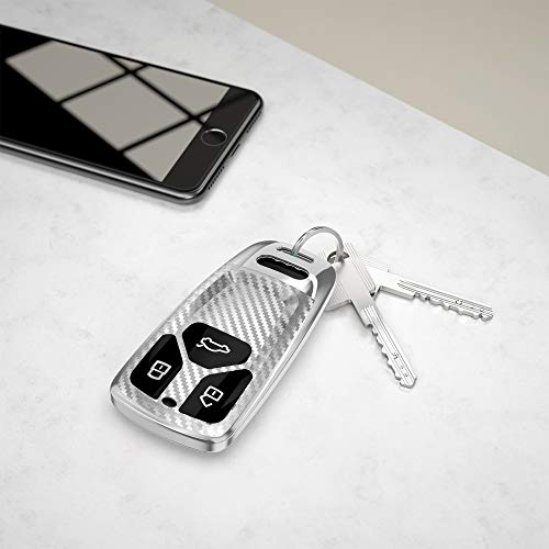 kwmobile autosleutelhoes compatibel met Audi 3-knops Smartkey autosleutel (alleen Keyless Go) - TPU beschermhoes… - Image 3