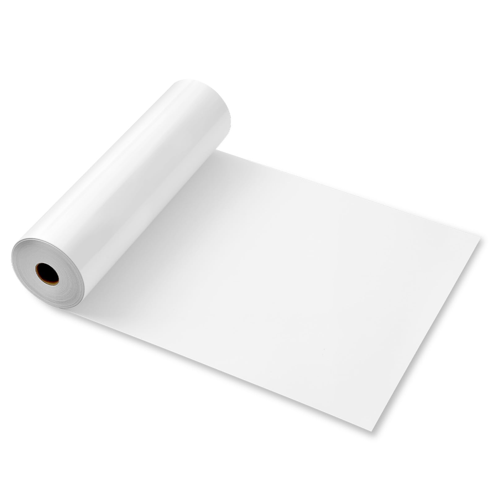 VEVOR Foglio di Rotolo Vinile Termoadesivo per Tessuti 304,8 x 21336 mm, Pellicola per Plotter in Vinile a Trasferimento Termico per Macchine da Taglio, per Magliette Cuscini Cappelli, HTV, Bianco
