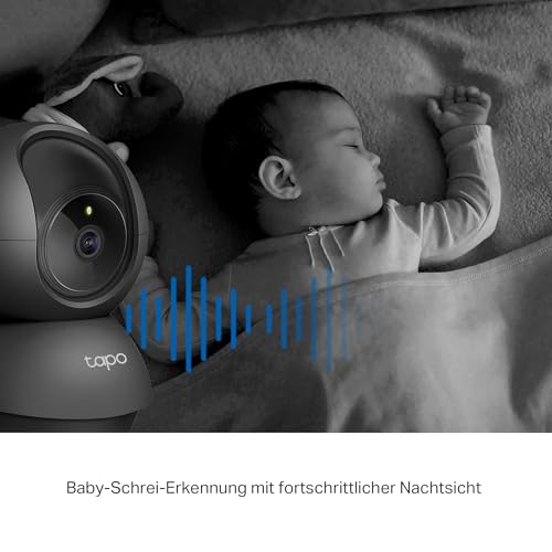 Tapo TP-Link C211 WLAN IP Kamera Überwachungskamera (Linsenschwenkung und Neigung, 3MP-Auflösung, 2-Wege-Audio, Nachtsicht zu 9m, bis zu 512 GB lokaler Speicher)