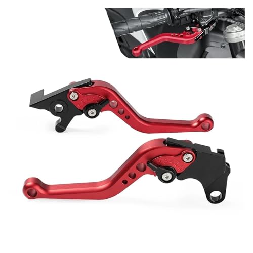 Levier de frein court Aprilia Tuareg 660 rouge réglable 6 vitesses avant