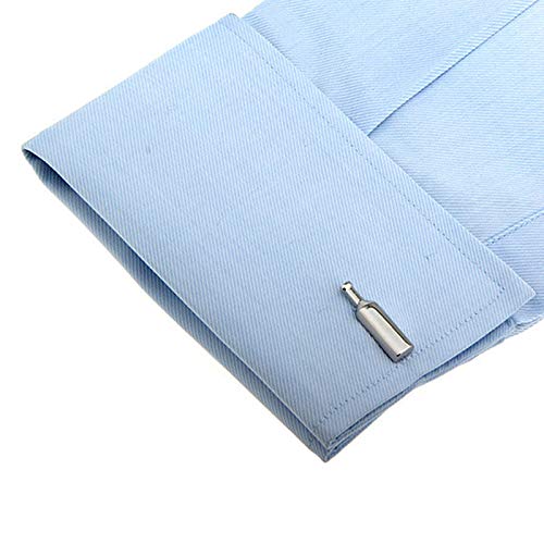 KnBoB Mancuernillas Plateadas para Camisa de Smoking miniatura 4