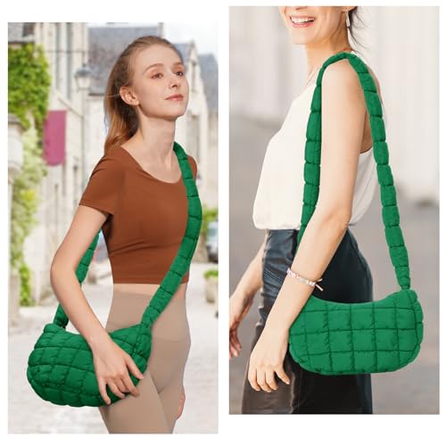 Image of Women Quilted Small Crossbody Bag Puffer Shoulder Bag Ladies