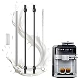 5 PCS Ersatzteil von EQ6 Milchschlauch,Milchschlauch Kompatibel mit Siemens EQ6,mit Edelstahl Milchrohr und Reinigungsbürste,Kaffeevollautomat EQ6 300/500/700 und VeroAroma Kaffeemaschi