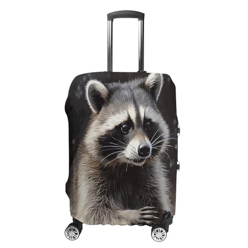 Travel Wheeled Suitcase Sleeve Dustproof Anti-scratch Raccoon Luggage Case Protective Cover For 19-32 Inch Luggage