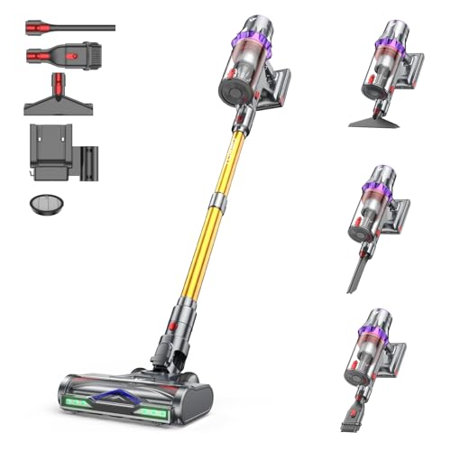 Image of Coovy SU7 Ultra Cordless Vacuum Cleaner, 55KPa /650W 80Mins Runtime Powerful Suction Stick Vaccum for Whole-House Cleaning, Self-Standing Anti-Tangle Vac for Hard Floors Carpet Pet Hair
