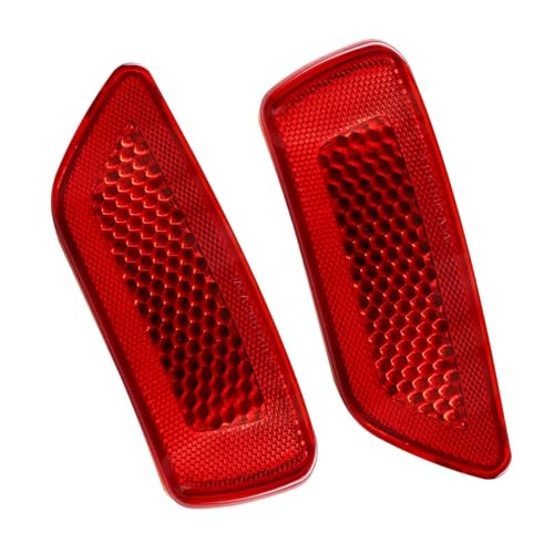 Image of Pair Left & Right Red Rear Bumper Reflector Light Compatible with Grand Cherokee 2012-2018 Compass 2011-2017 Journey 2012-2020 57010720AC 57010721AC