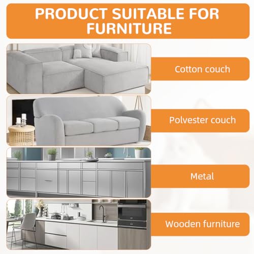 Image of Qpets Clear Cat Scratch Protector Self-Adhesive PVC Furniture Guard Transparent Anti-Scratch Film Shield for Couches Chairs & Upholstery Protection Compatible with ClearGuard (45x300cm)