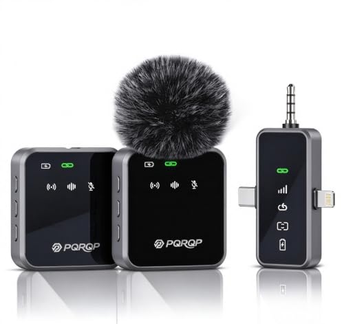 PQRQP 3-in-1 Wireless Lavalier Mic