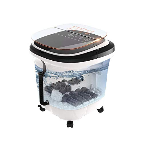 Fußbad, Fußbadmassagegerät mit Shiatsu-Rollen, Wärme, Digitale Temperatur- und Zeitsteuerung, LED-Anzeige, Hilft, Stress abzubauen und