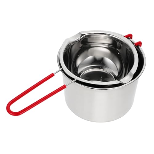 OHPHCALL ステンレス製チーズ溶かし鍋 硅膠柄付き耐熱調理器具 一人用キャンプ ハイキング用バックパッキングポット