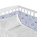 Babysafe Paracolpi Lettino e Culla Neonato - 3 Lati, 210x30 cm - Panda-100% Cotone Certificato Oeko-Tex