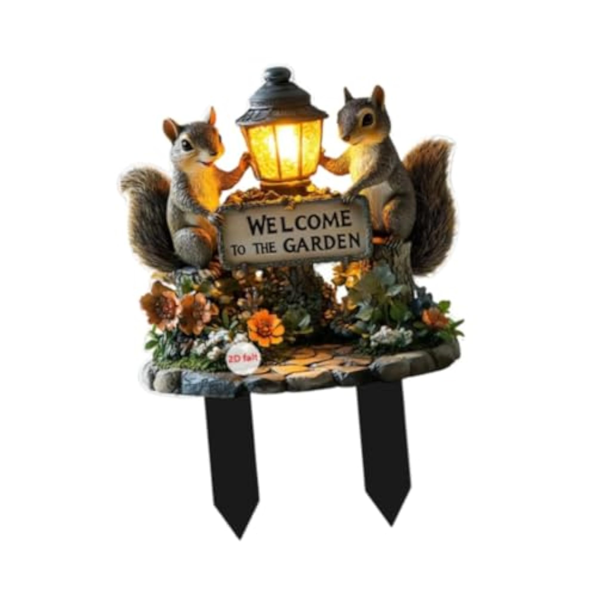 Squirrel Decorative Garden Stake 2D Creative for Flower Bed