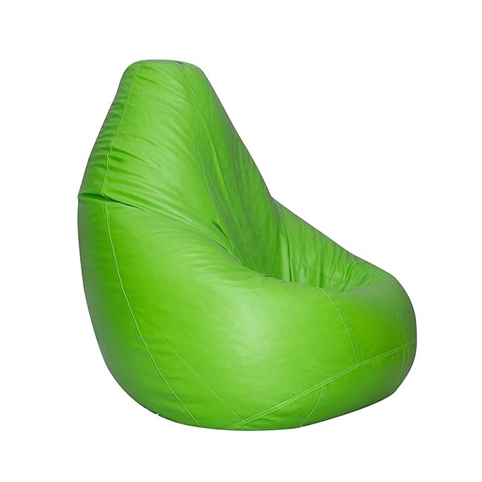 Image of Cover 4XL Without Beans with Footrest and Cushion Lounge Chair Luxury Bean Bag Cover with Footrest Without Beans 4XL (Without Fillers) (Green.)