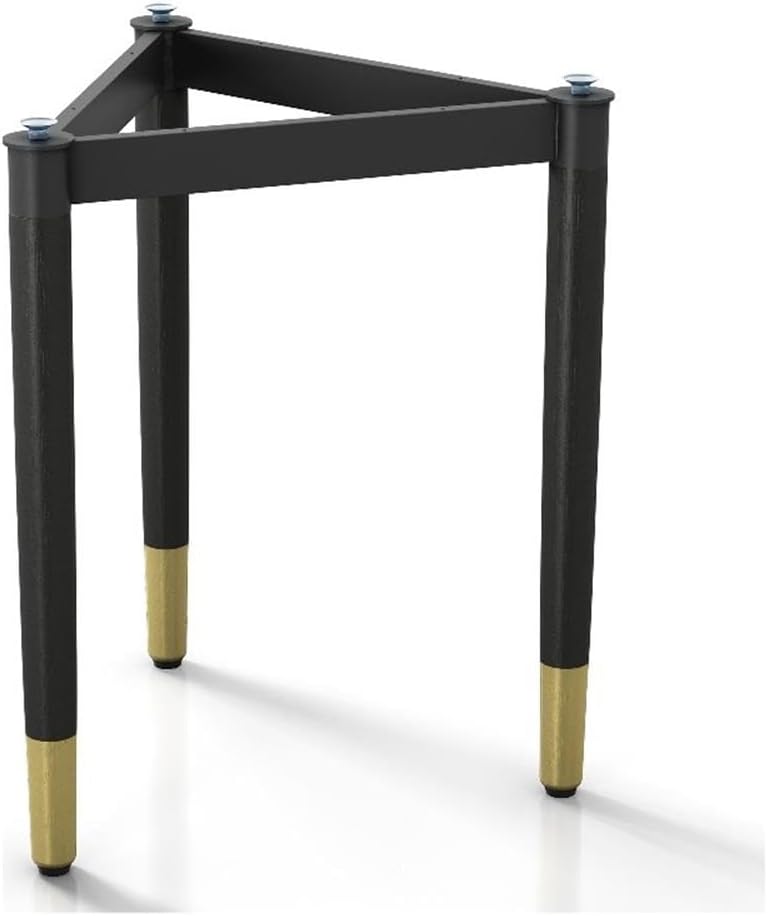 BOWERY HILL Modern Solid Wood End Table Base Legs in Black Finish