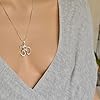 Sterling Silver 925 Large Om Ohm Symbol Pendant Necklace Chakra Healed Spiritual Yoga Meditation Charm Jewellery #2