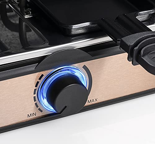 Bestron 2-in-1 Raclette-Partygrill: elektrisches Raclette für bis zu 8 Personen, kratzfester Naturgrillstein… – Bild 3