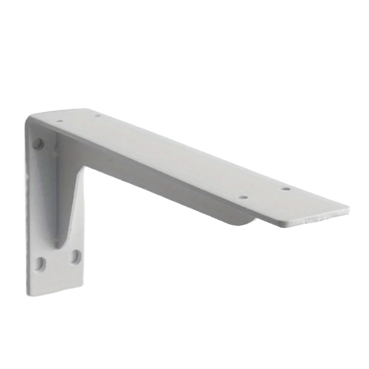 Mlyvax 2Pcs-White-10 2Pcs Hanging Supports Blind Shelf Wall Mount Floating Shelf L Bracket For Shelves Heavy Duty Hidden Brace Joint Angle Brackets