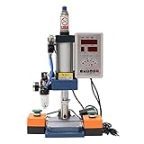 CreoCast 110V Pneumatic Punch Press Machine, 440lbs Digital Double Control Desktop Punching Press Machine with Display Controller 0.15-0.8Mpa