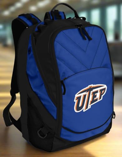 Image of Broad Bay UTEP Miners Backpack | Official UT El Paso Logo, Padded Laptop Computer Section, Premium 600D Nylon Fabric