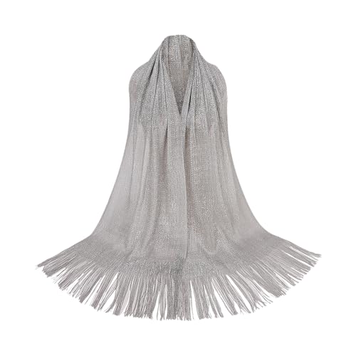 Large Sparkle Shawl Formal Shawl and Wrap Wedding Dress Shawl Party Shawl Scarf Elegant Bride Shawl Dressy Shawl Wrap Light Gray