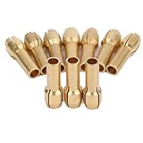 dophee 10pcs Brass Collet Nut Adapter 3.2mm Replacement for Dremel Durable Drill Rotary Tools