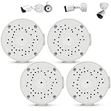 Compatible with Bullet Cameras Universal Bullet Security Camera Base Junction Box, Waterproof Metal Hide Cable Mount Bracket, Outdoor Electric Enclosure for CCTV Cams(4 Pack)