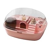 Cage pour hamster - Cage pour petits animaux en acrylique transparent, habitat transparent pour petits animaux de compagnie | Cage de divertissement et interactive en acrylique, cage de lapin d'Inde