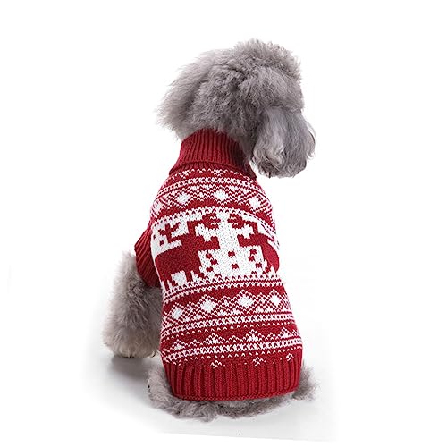 Vêtement d'hiver pour animaux pull tricoté de Noël anti-courants d'air