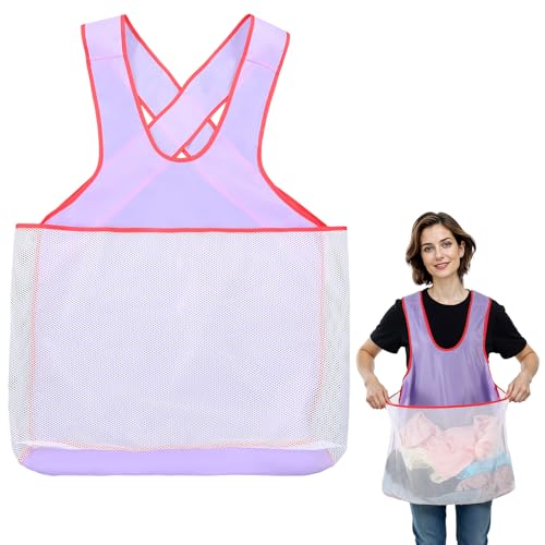 Classicseali Laundry Apron,Waterproof Laundry Apron with Large Pouch, Portable Laundrys