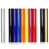 Mcirurn Mixeds HTV Heat Transfer Vinyl Bundle, 12Pack 12' x 10' Iron on Vinyl for T-Shirt, Transfer HTV Vinyl for Personalised Graphic Designs for Holiday Gifts, Team Apparel and More