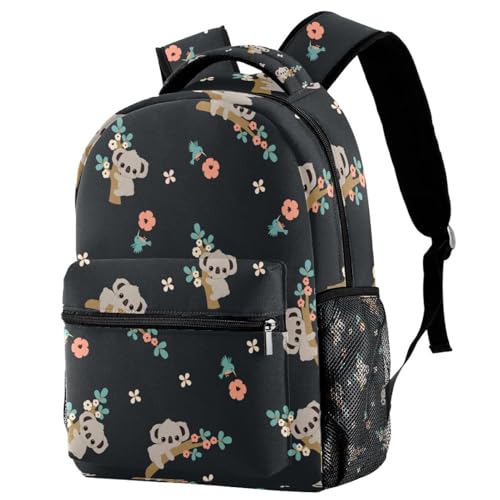 Sac à dos d'école ado fille garçon koala arbre floral voyage multicolore