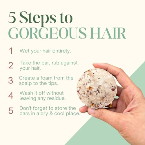 Shunyam All-Natural Shampoo Bar for Dry and Frizzy Hair - Sulphate Free, Natural, Eco-Friendly, Sustainable, Plastic Free - Hibiscus Punch, 70 gm