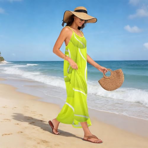 Robe longue dos nu de vacances en coupe fluide d'été verte - 2