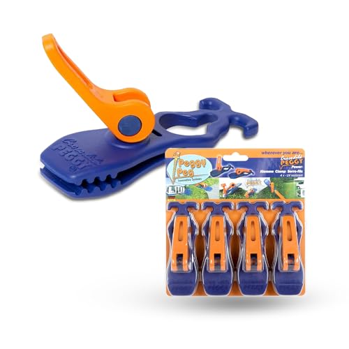 Peggy Peg – Crocodile Peggy 4 Stück Markisenklemmen – multifunktionale Klemmen für Markisen...