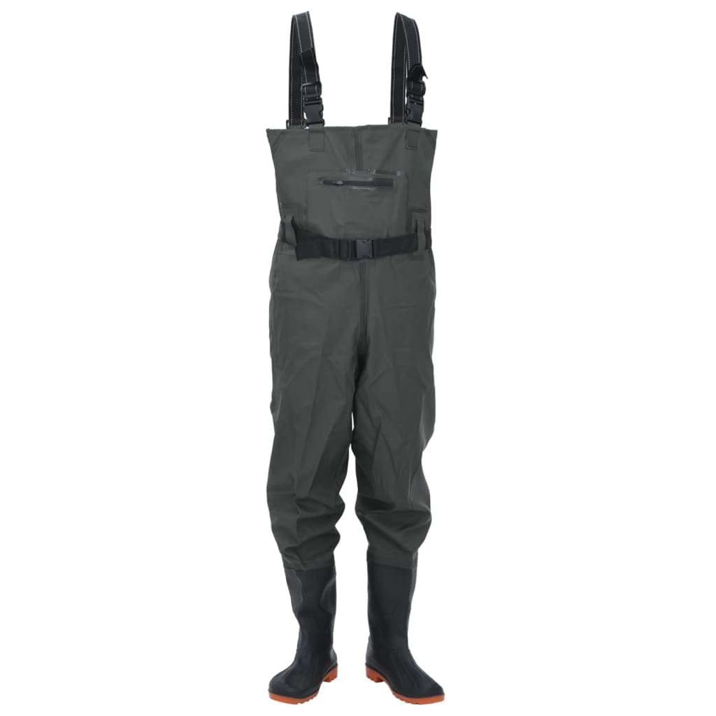 Tomostar Pêche Waders Cuissardes, Cuissardes Pantalon de Pêche avec Bottes et Ceinture Vert foncé Taille 39