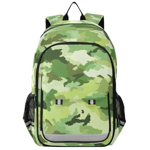 Sac à dos ordinateur portable enfants voyage camouflage vert