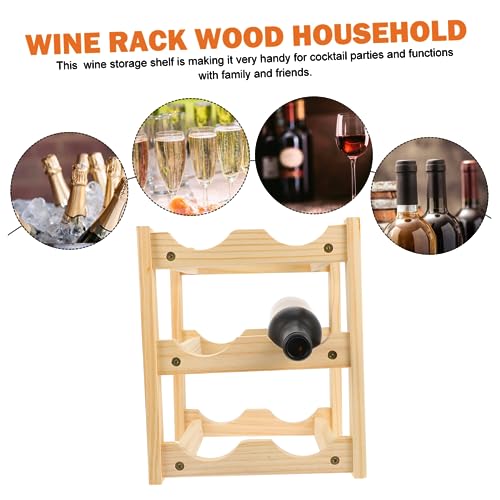 Estante de Madera para Botellas de Vino Mikinona Beige miniatura 4